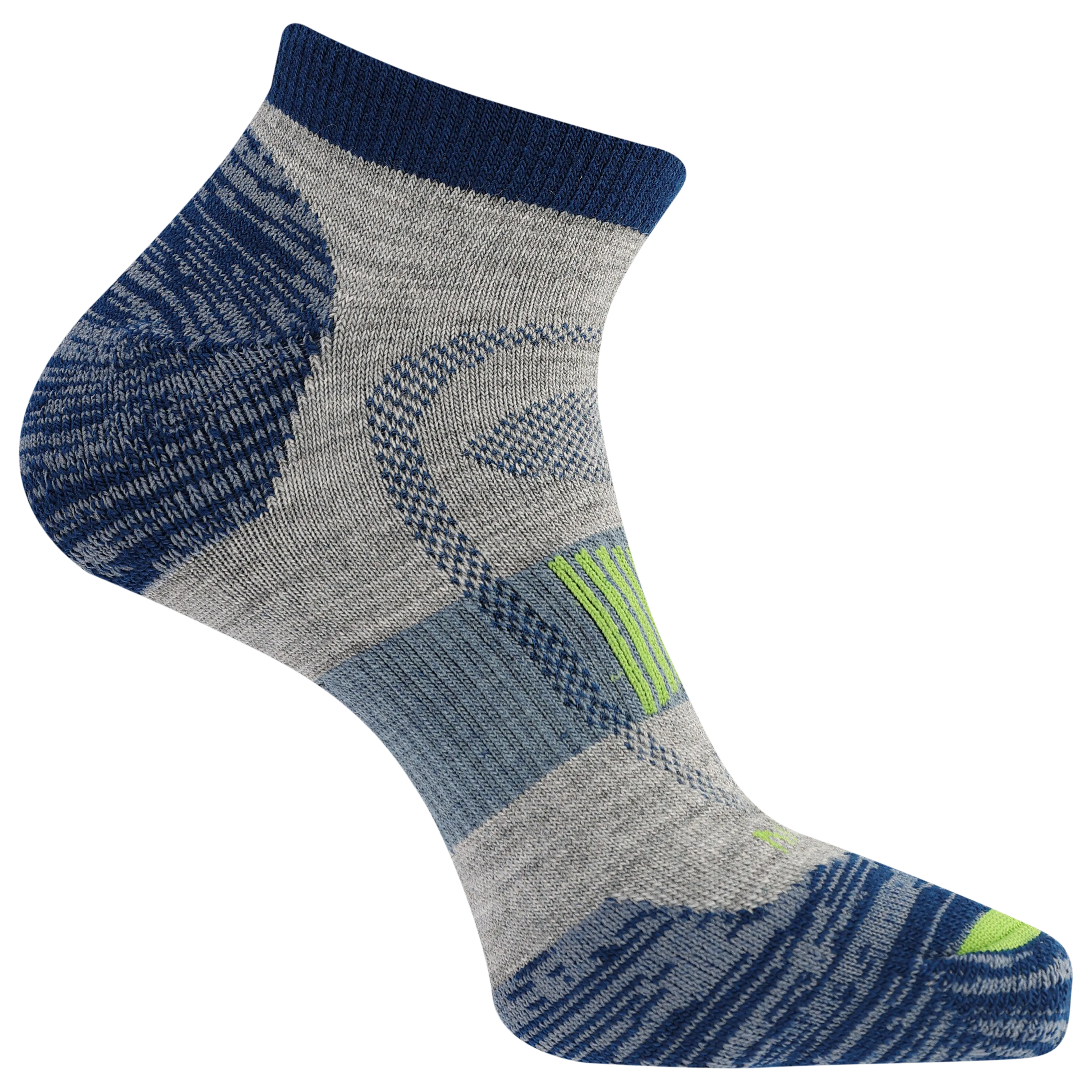 Merrell Merino Wool Zone Cushion Comfort Hiking Low Cut Sock with Blister Protection and Fast Dry Moisture Wicking