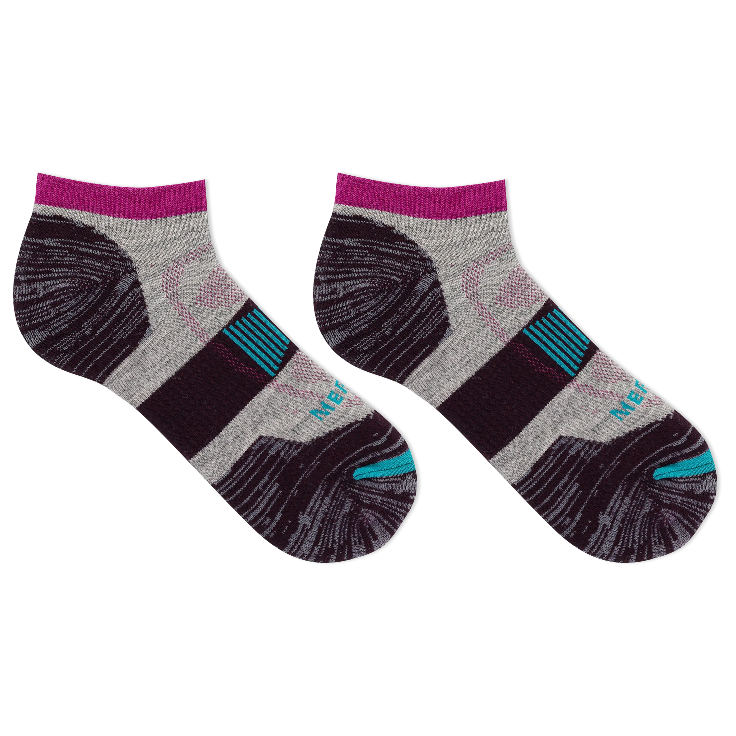 Merrell Merino Wool Zone Cushion Comfort Hiking Low Cut Sock with Blister Protection and Fast Dry Moisture Wicking
