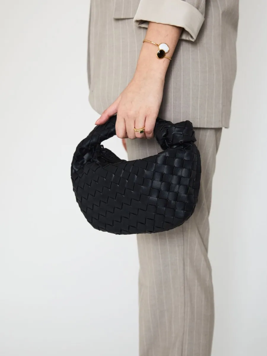 Mini Bag – Woven Faux Leather – Chic Everyday Handheld Style