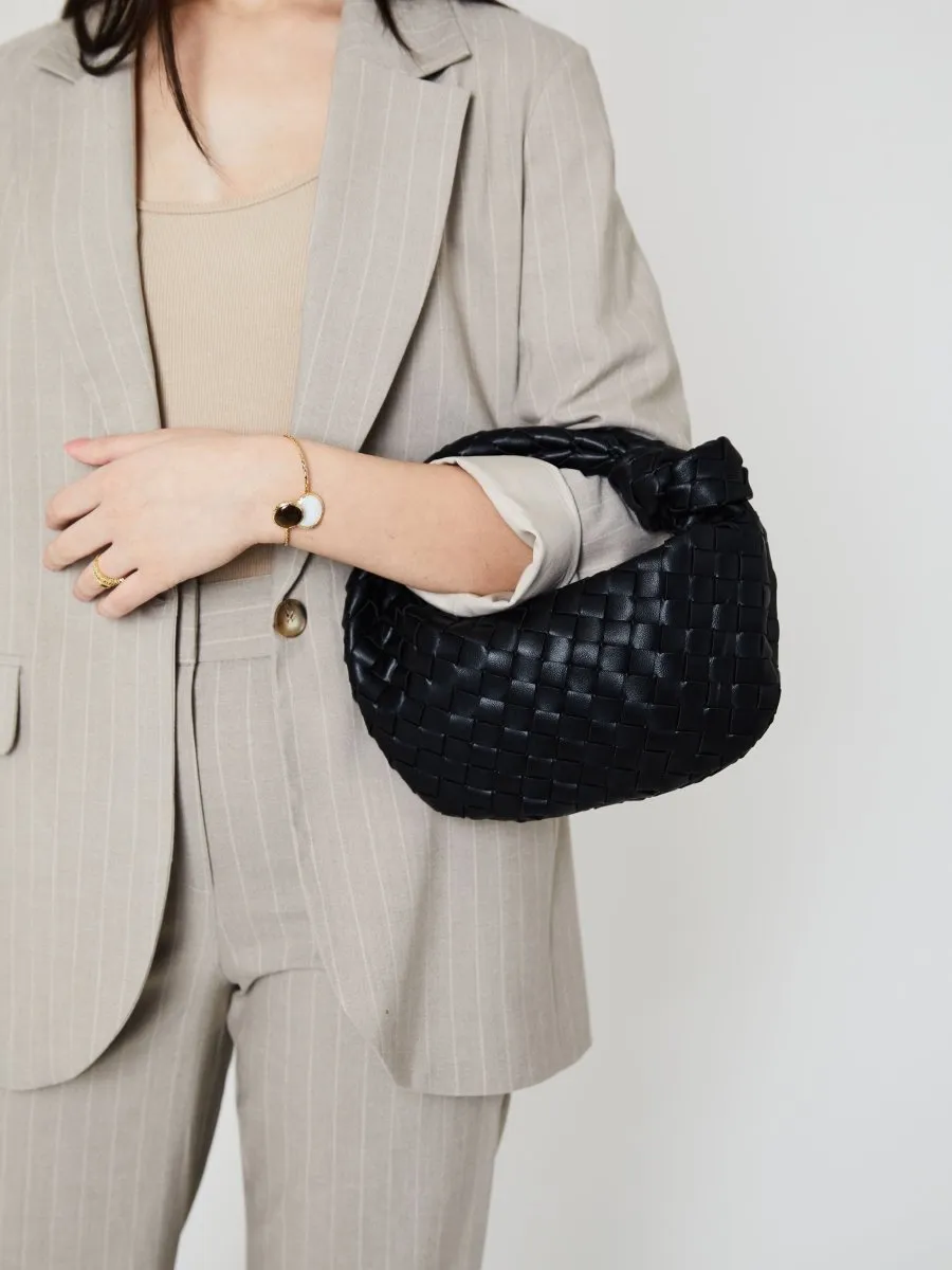 Mini Bag – Woven Faux Leather – Chic Everyday Handheld Style