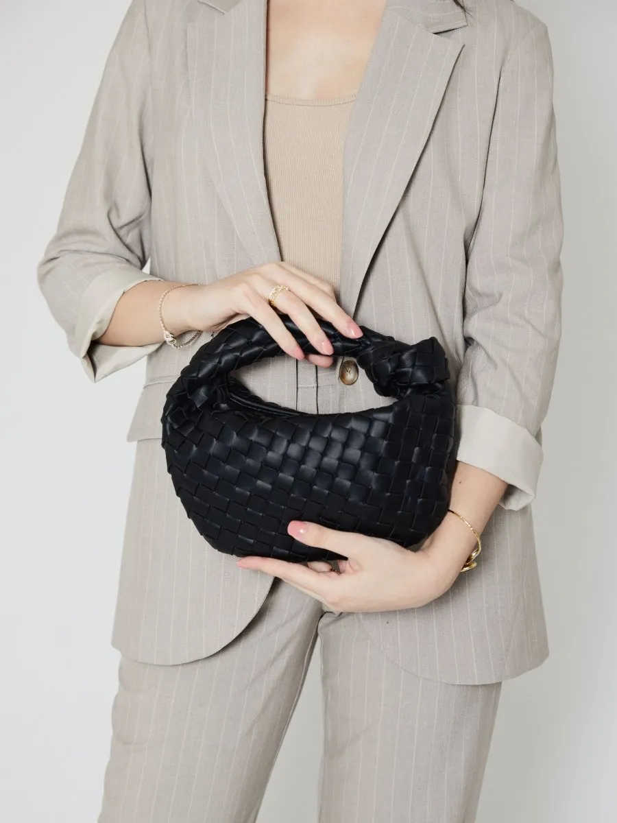 Mini Bag – Woven Faux Leather – Chic Everyday Handheld Style