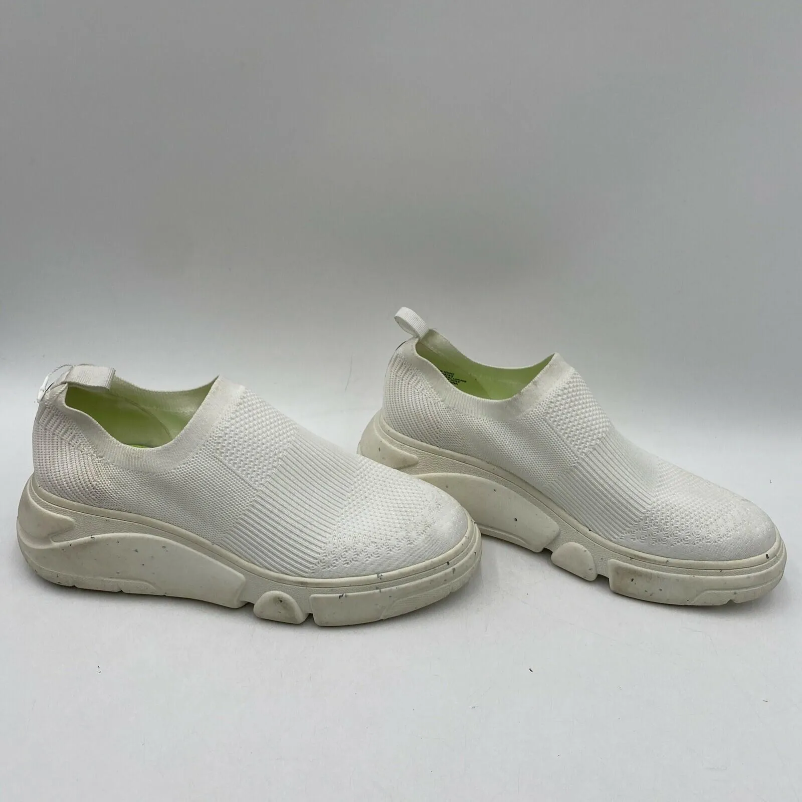 Mix No. 6 IDINE White Stretch Knit Round Toe Tread Sole Sneakers, Women’s 11M - Very Good