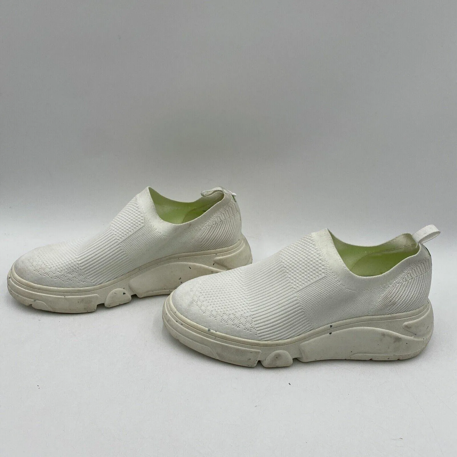 Mix No. 6 IDINE White Stretch Knit Round Toe Tread Sole Sneakers, Women’s 11M - Very Good