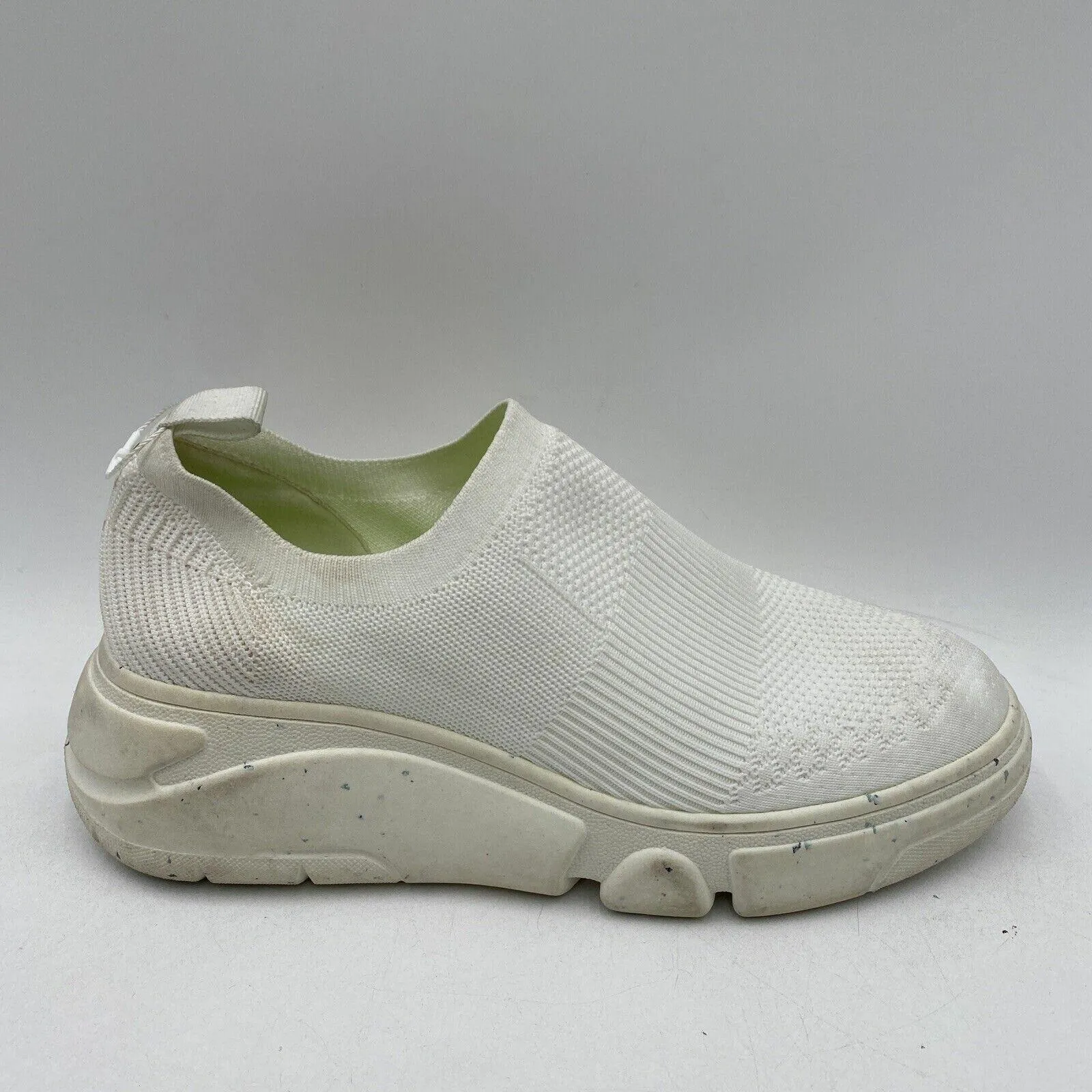 Mix No. 6 IDINE White Stretch Knit Round Toe Tread Sole Sneakers, Women’s 11M - Very Good