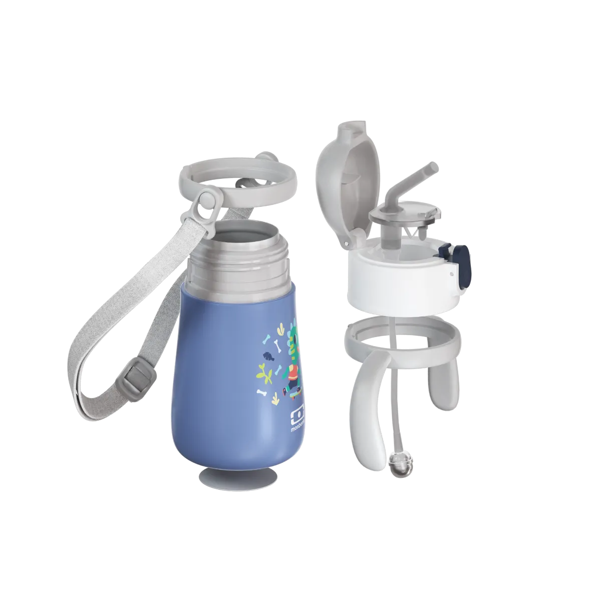 Monbento MB Stram Insulated Kid's Bottle - Graphic Dino