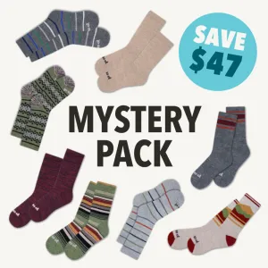Mystery Pack -  6 Pack Men's Crew Socks