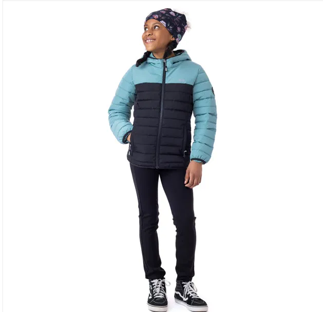 Nano Quilted coat in teal green : Size 7-14 Years