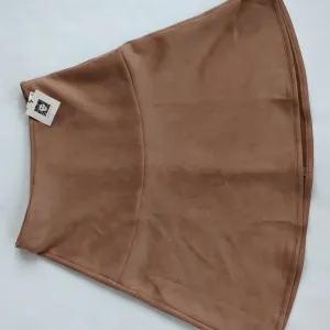 NEW Anne Klein Faux Suede A Line Skirt 4 Brown