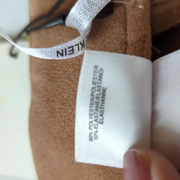 NEW Anne Klein Faux Suede A Line Skirt 4 Brown