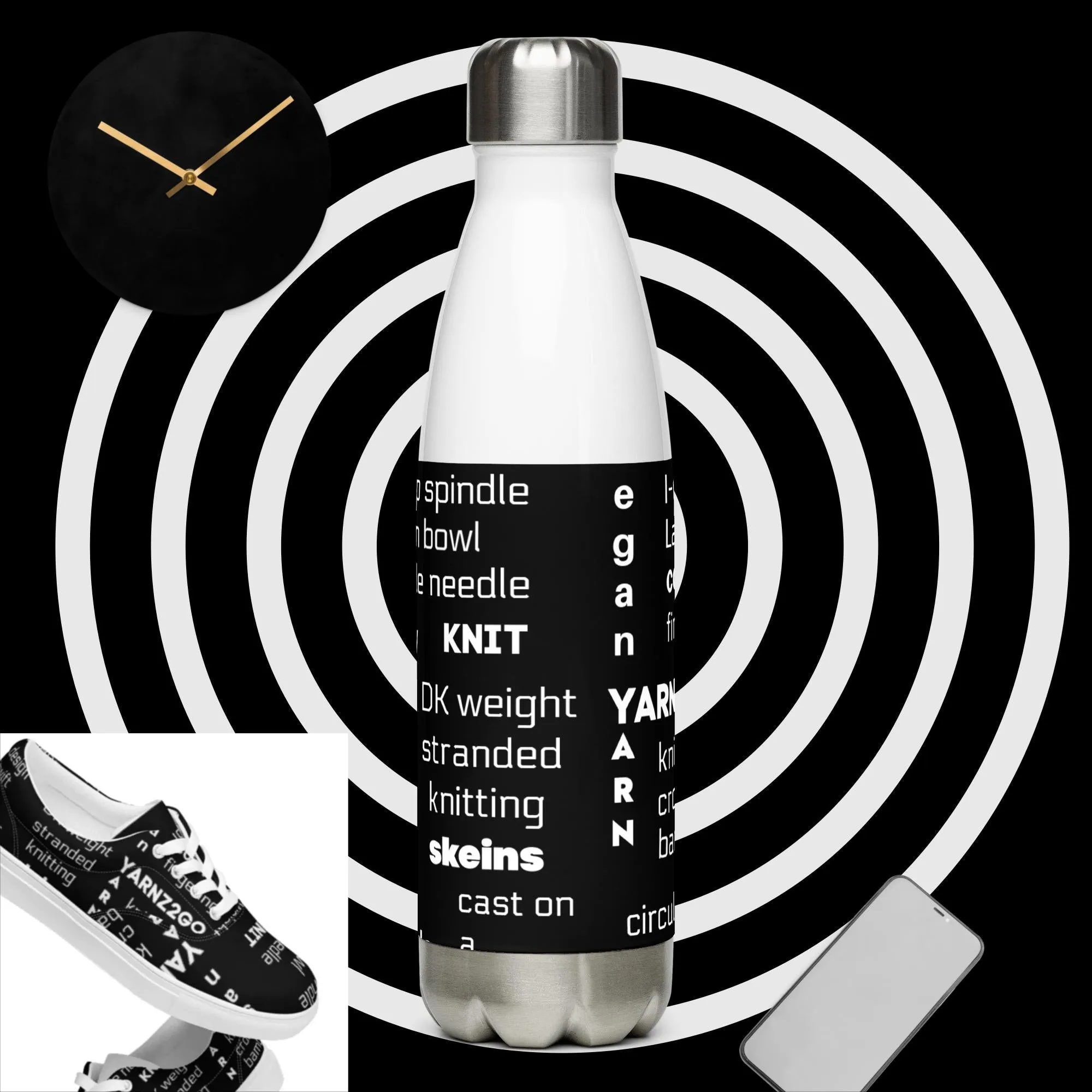 NEW! Stainless steel water bottle for yarnies....