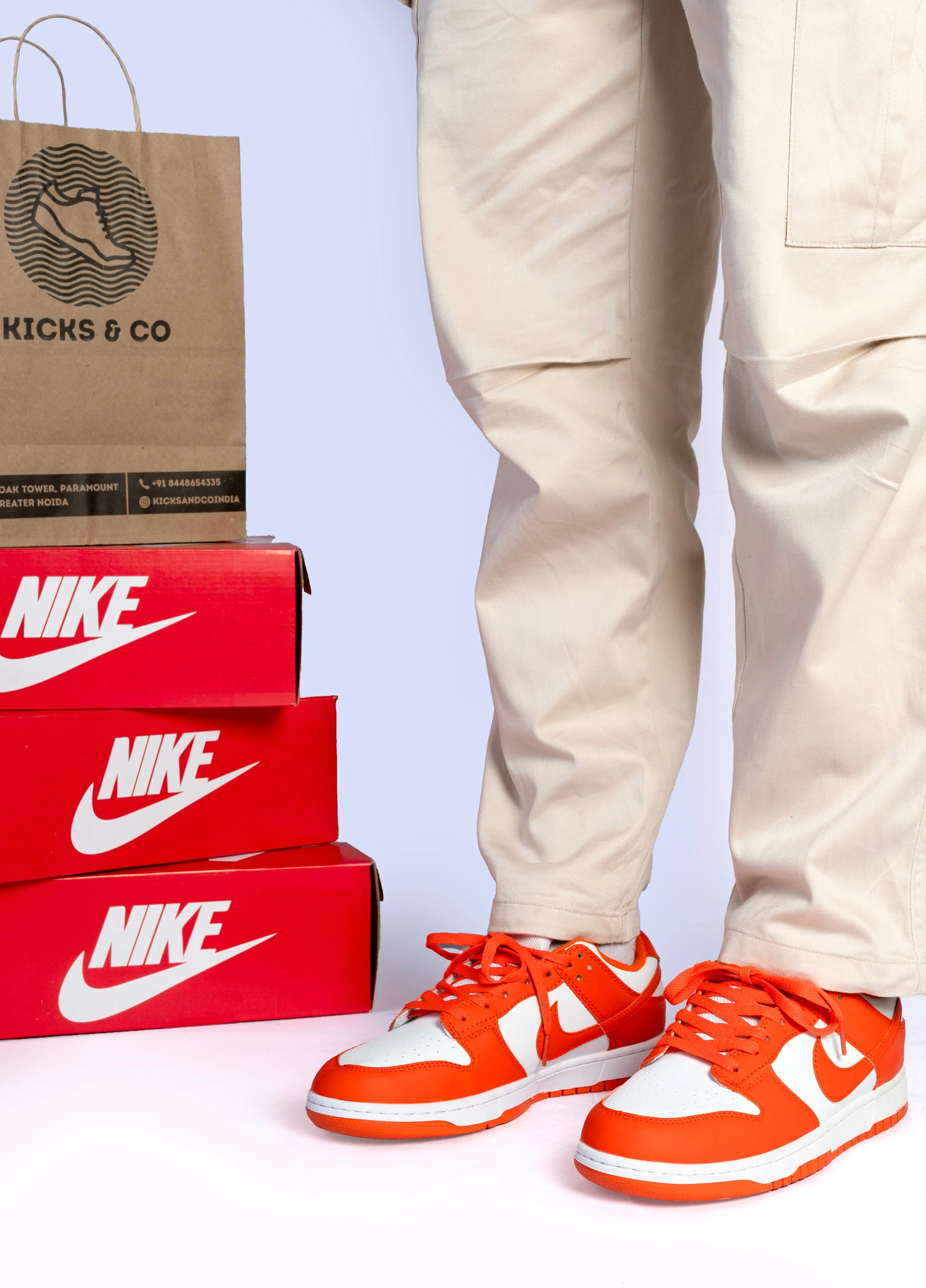 Nike First Copy Shoes- Dunk low orange