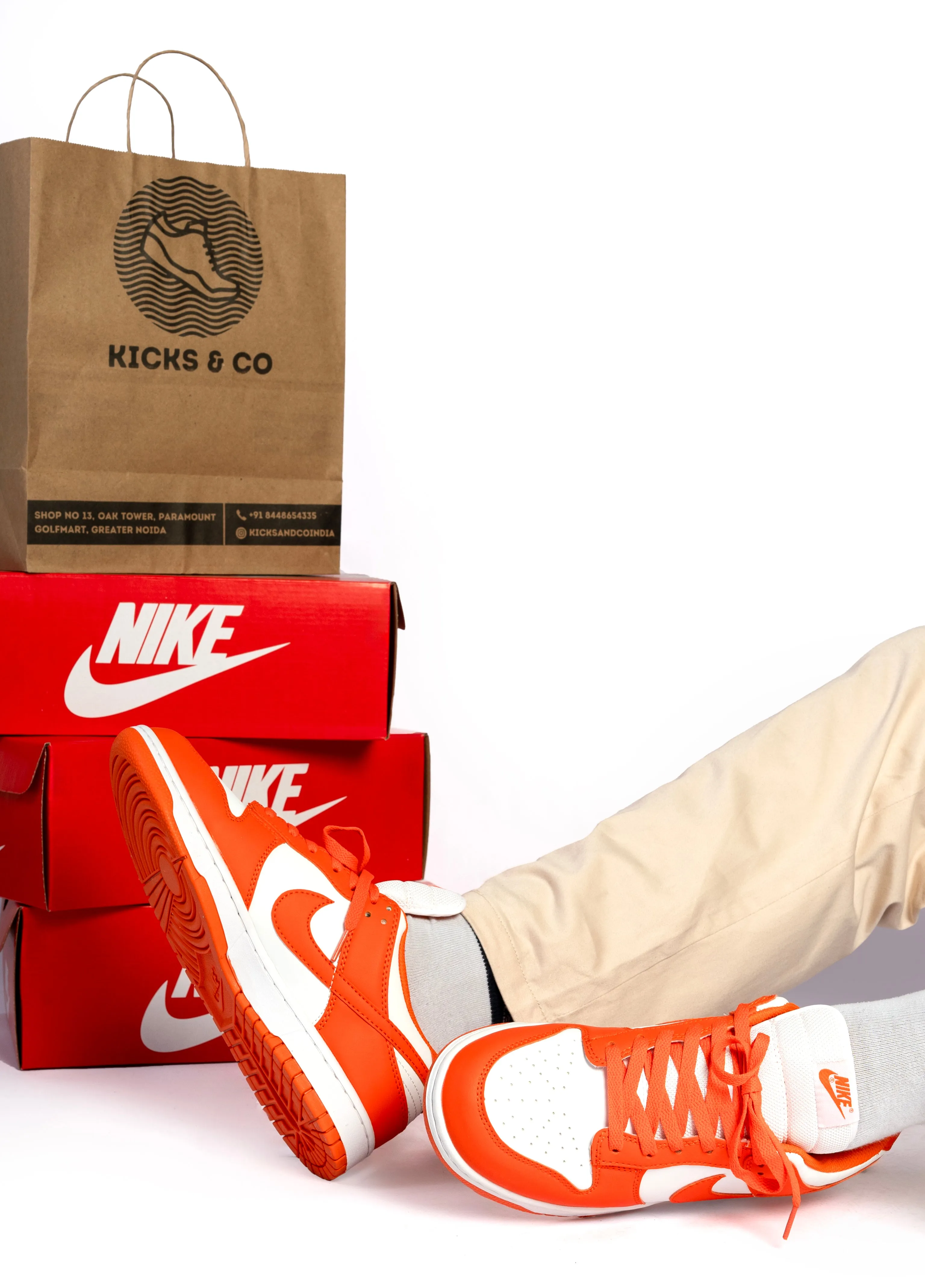 Nike First Copy Shoes- Dunk low orange