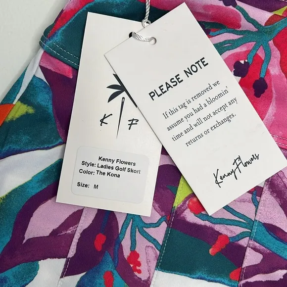 NWT Kenny Flowers the Kona country club skort size medium red purple pink floral