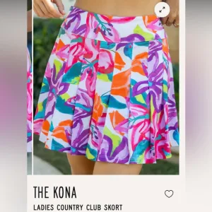 NWT Kenny Flowers the Kona country club skort size medium red purple pink floral