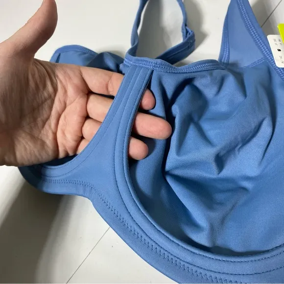 NWT WACOAL Simone Underwire Sports Bra Maximum Support Beaucoup Blue 36C Impact