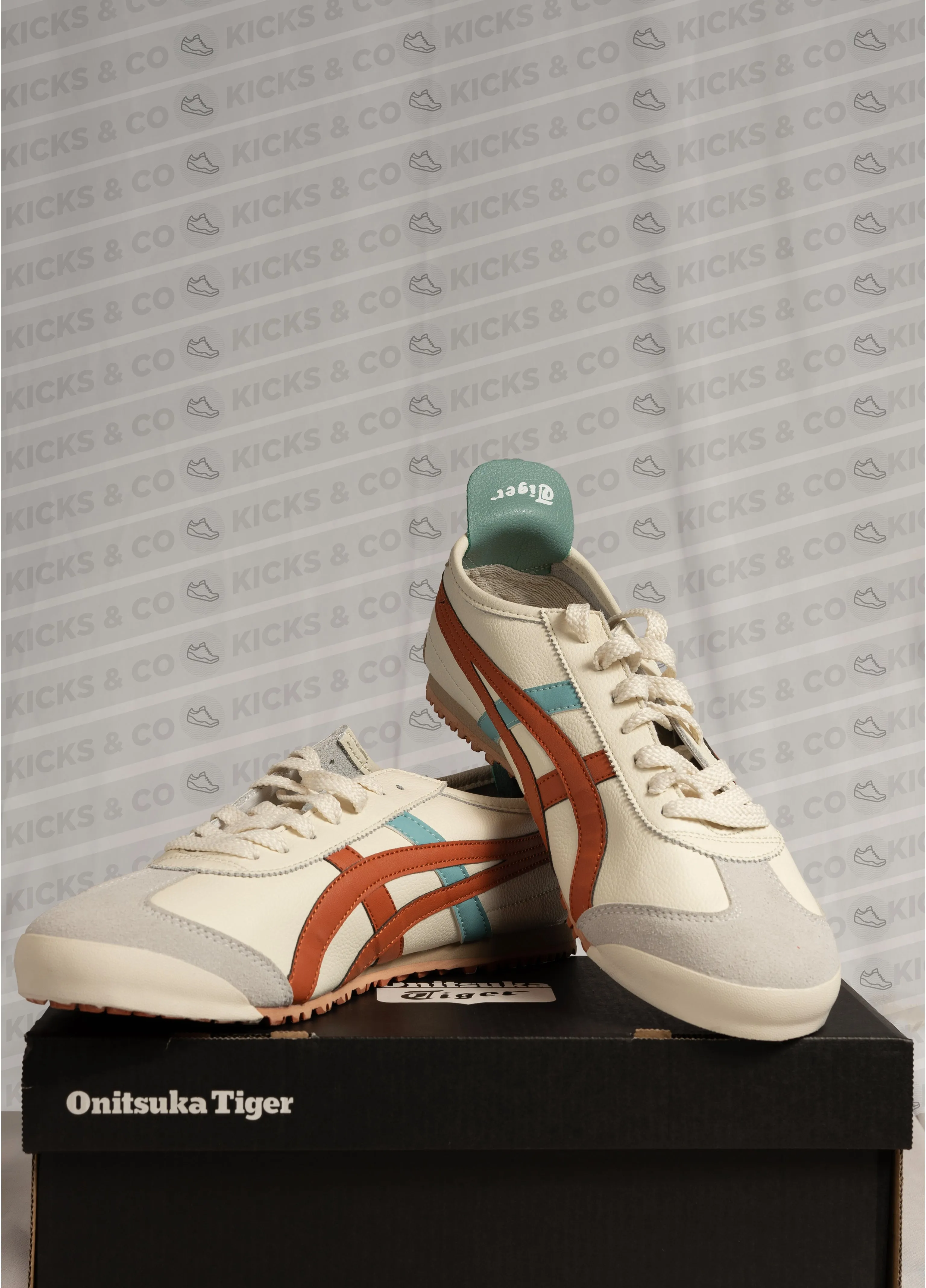 ONITSUKA TIGER FIRST COPY SHOES - MEXICO 66 (CREAM/PISCANT ORANGE)