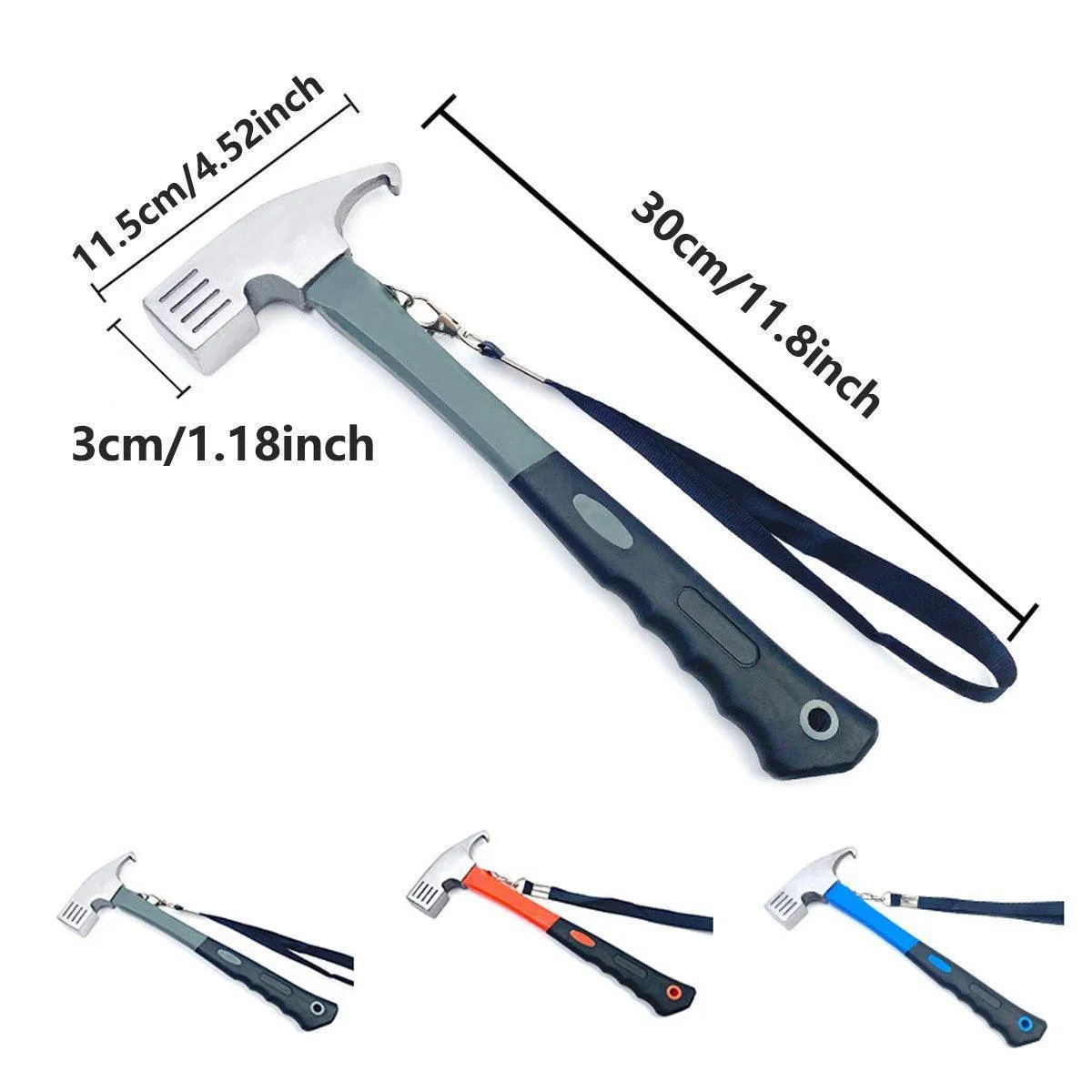 Outdoor Camping Hammer Tent Stake Puller Ground Hammer Heavy Duty Camping Tool