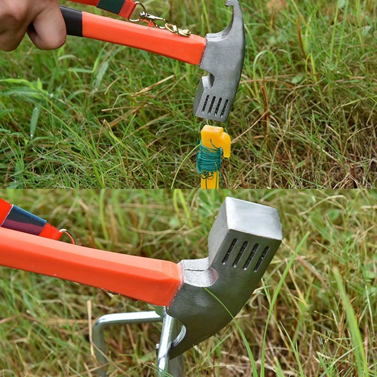 Outdoor Camping Hammer Tent Stake Puller Ground Hammer Heavy Duty Camping Tool