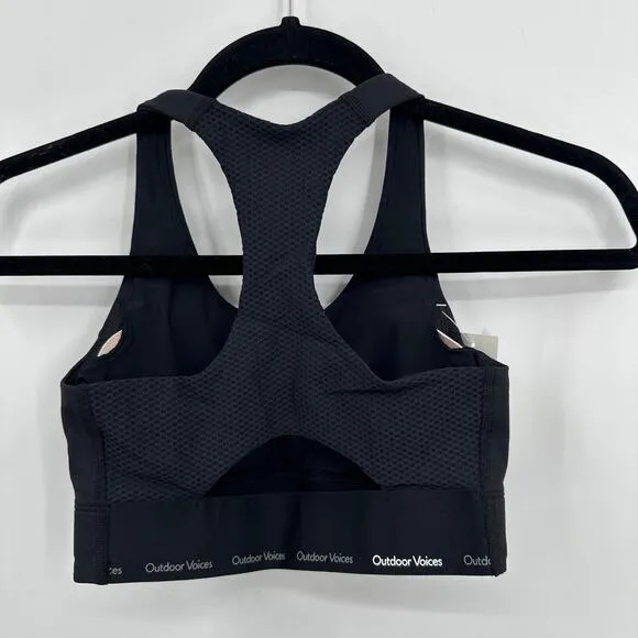 Outdoor Voices Doing Things Thrive Sports Bra in Black Size XXS NWT