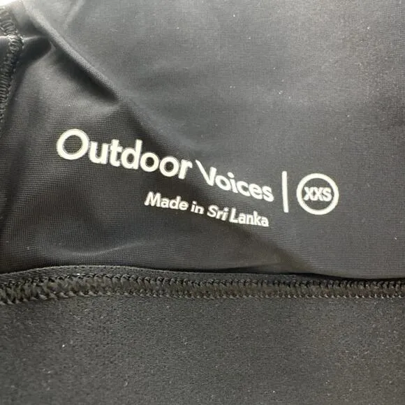 Outdoor Voices Doing Things Thrive Sports Bra in Black Size XXS NWT