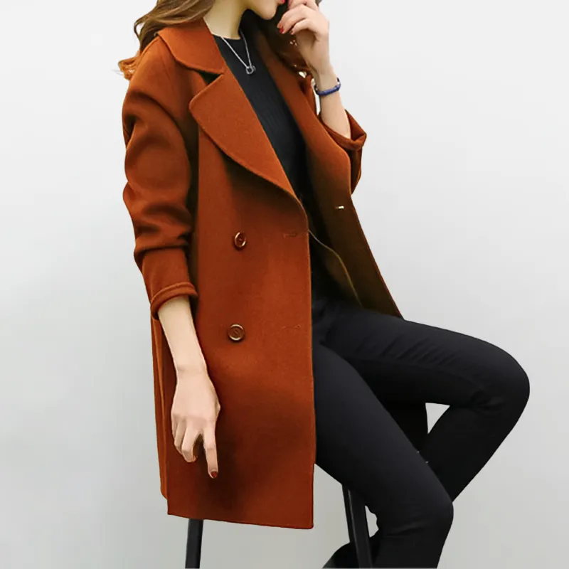 Overcoat Bella™ | Women's Long Overcoat | Lightweight Fabric, Stylish Design & Warmth for Cold Weather