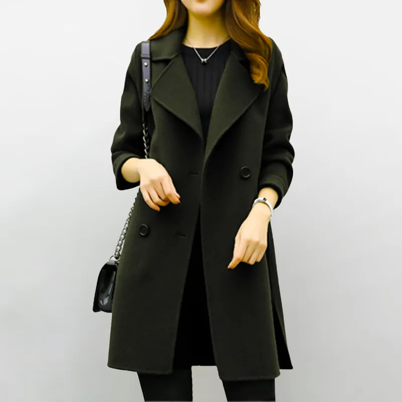 Overcoat Bella™ | Women's Long Overcoat | Lightweight Fabric, Stylish Design & Warmth for Cold Weather