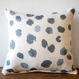 Oversized Blue Dot Square Pillow