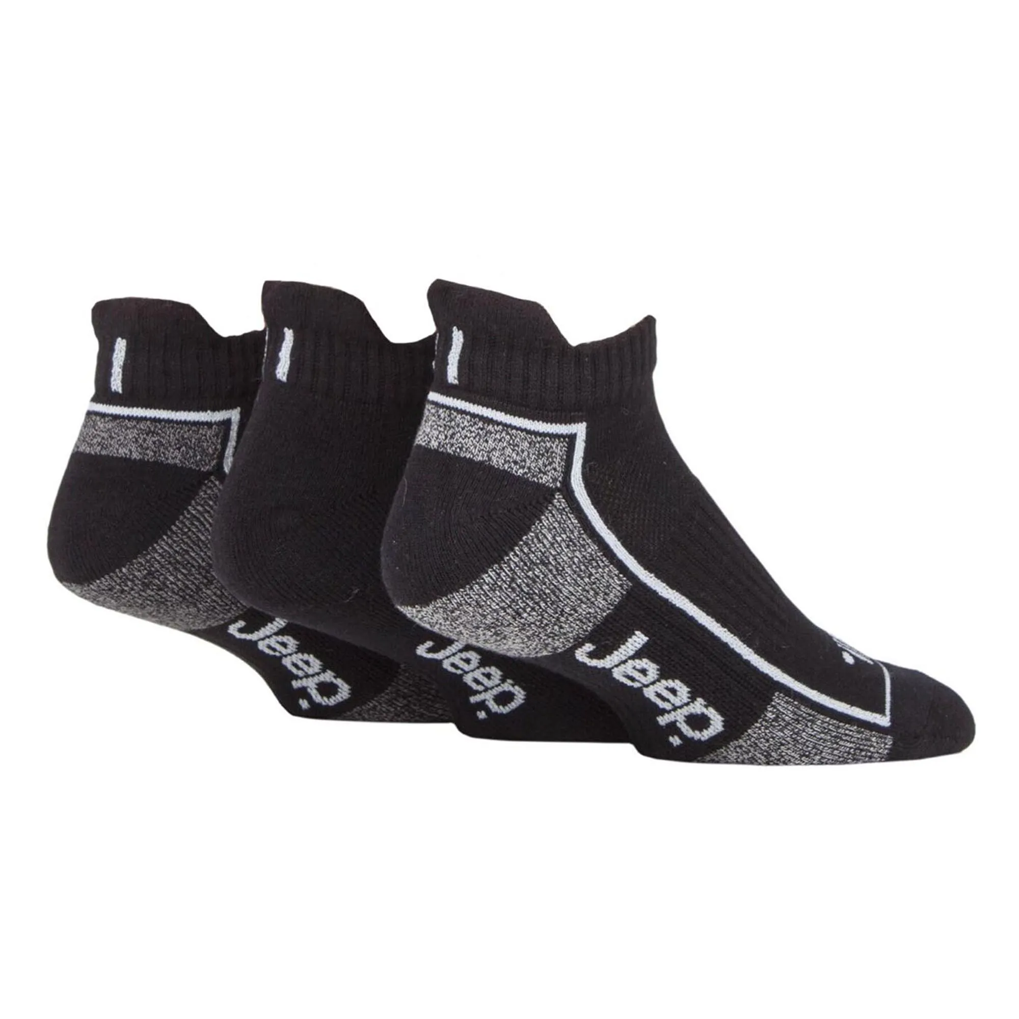 Pack of 3 Men's Trainer Liners Socks | Low Cut Cushioned Sport Ankle Socks
