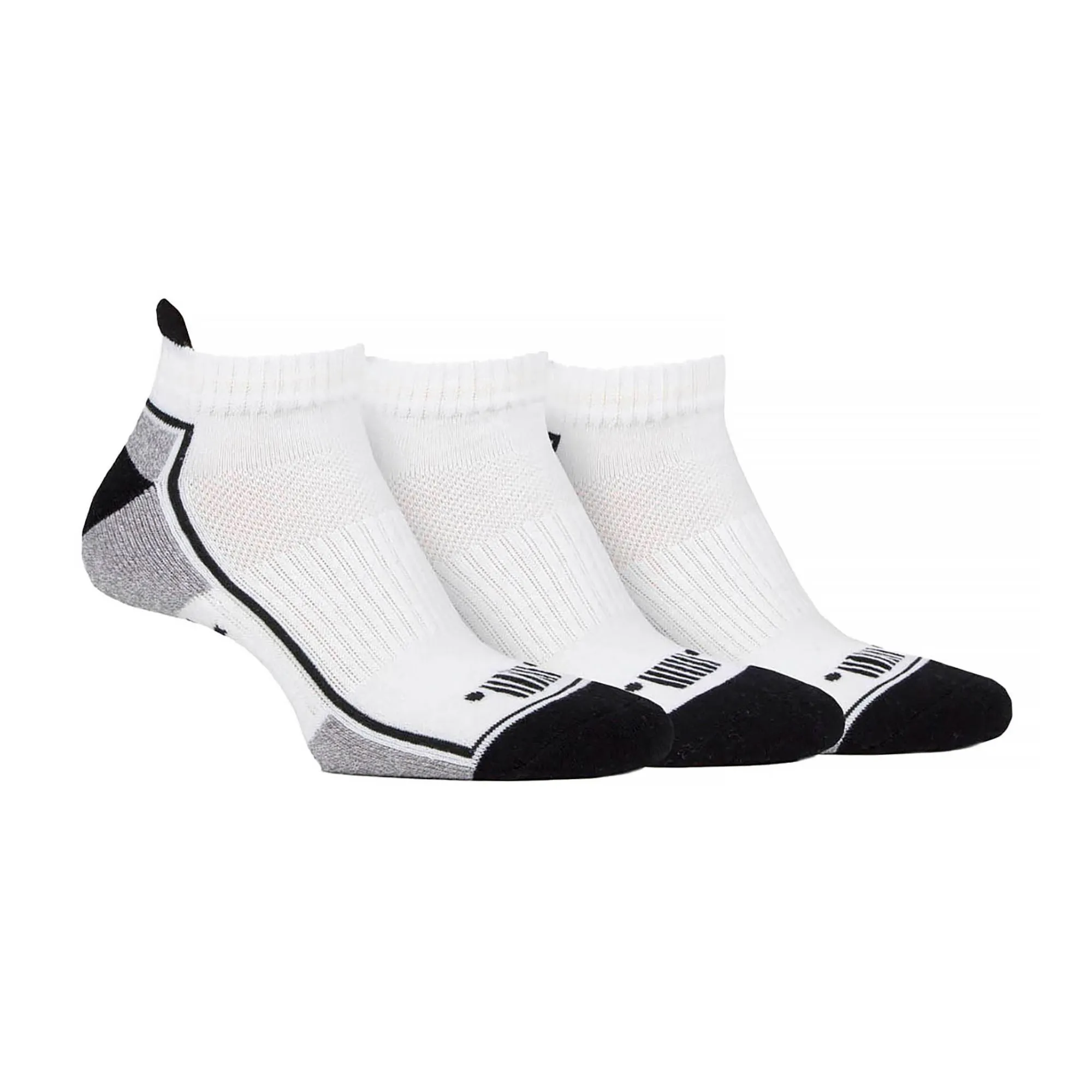 Pack of 3 Men's Trainer Liners Socks | Low Cut Cushioned Sport Ankle Socks