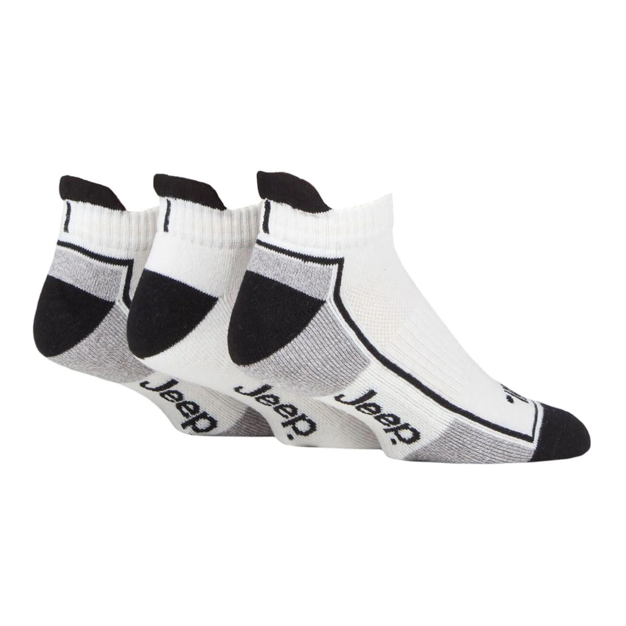 Pack of 3 Men's Trainer Liners Socks | Low Cut Cushioned Sport Ankle Socks