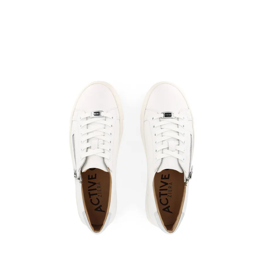 PAMELA XF - WHITE SILVER LEATHER