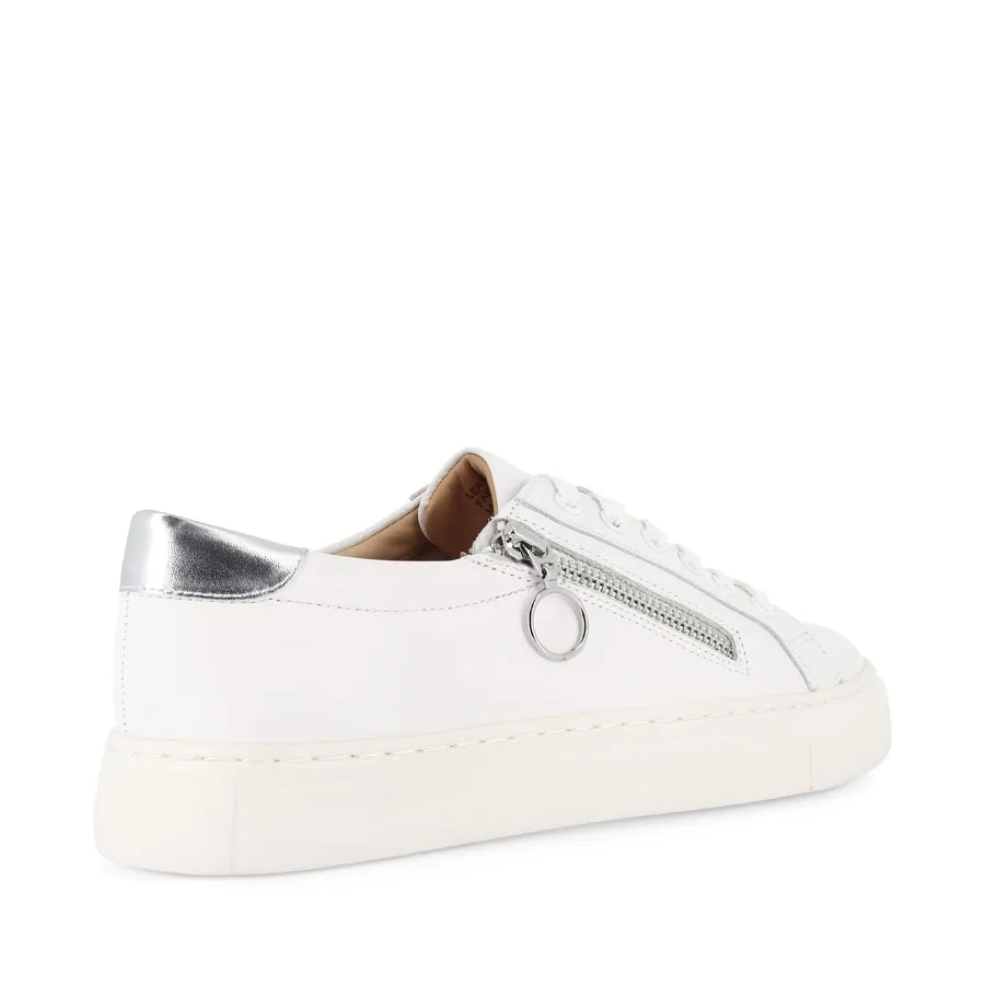 PAMELA XF - WHITE SILVER LEATHER