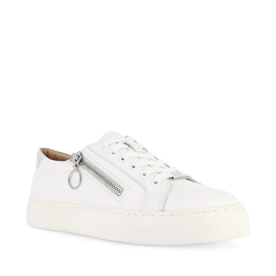 PAMELA XF - WHITE SILVER LEATHER