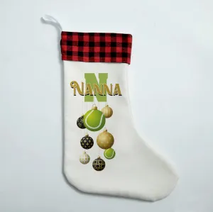 Personalised Tennis Themed Stocking