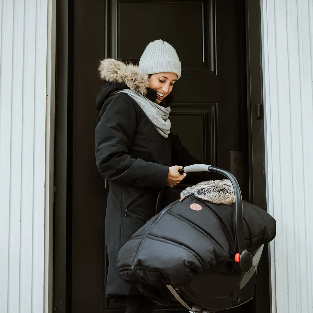 Petit Coulou Winter Car Seat Cover - Licorice Eco Wolf