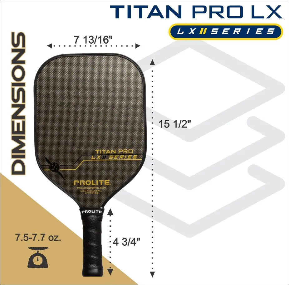 Prolite Titan Pro LX Pickleball Paddle (Silver)