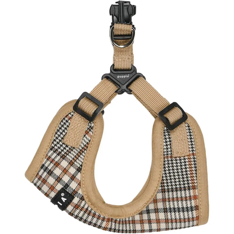 Puppia Comfort Step-In Harness Lucas Checkered Beige