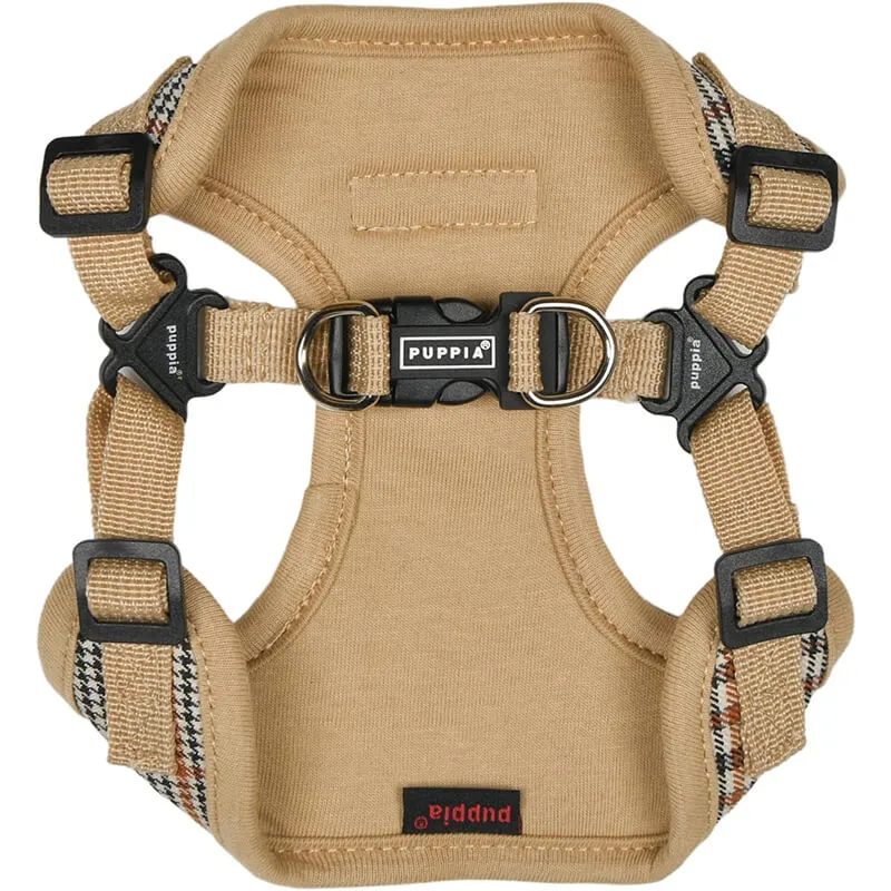 Puppia Comfort Step-In Harness Lucas Checkered Beige
