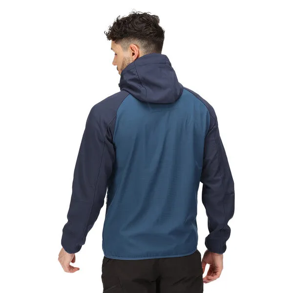 Regatta Men's Arec III Hooded Softshell Jacket Moonlight Denim/Navy