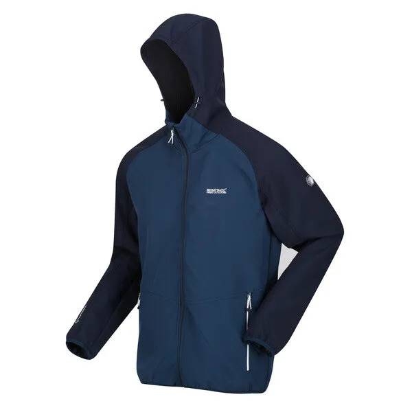 Regatta Men's Arec III Hooded Softshell Jacket Moonlight Denim/Navy