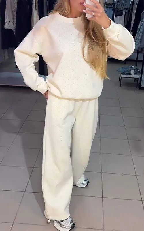 Rhinestone Lounge Set | Cozy & Stylish | Effortless Glam