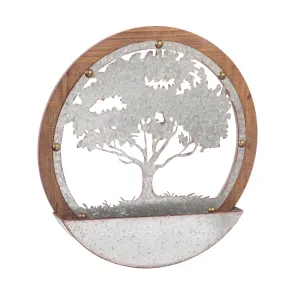 Round Tree of Life Wood and Metal Wall Décor,6awd114