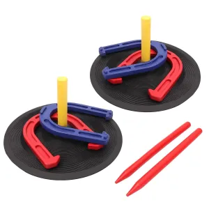 Rubber Horseshoe Game Set for Kids Adults. Throwing Indoor and Outdoor