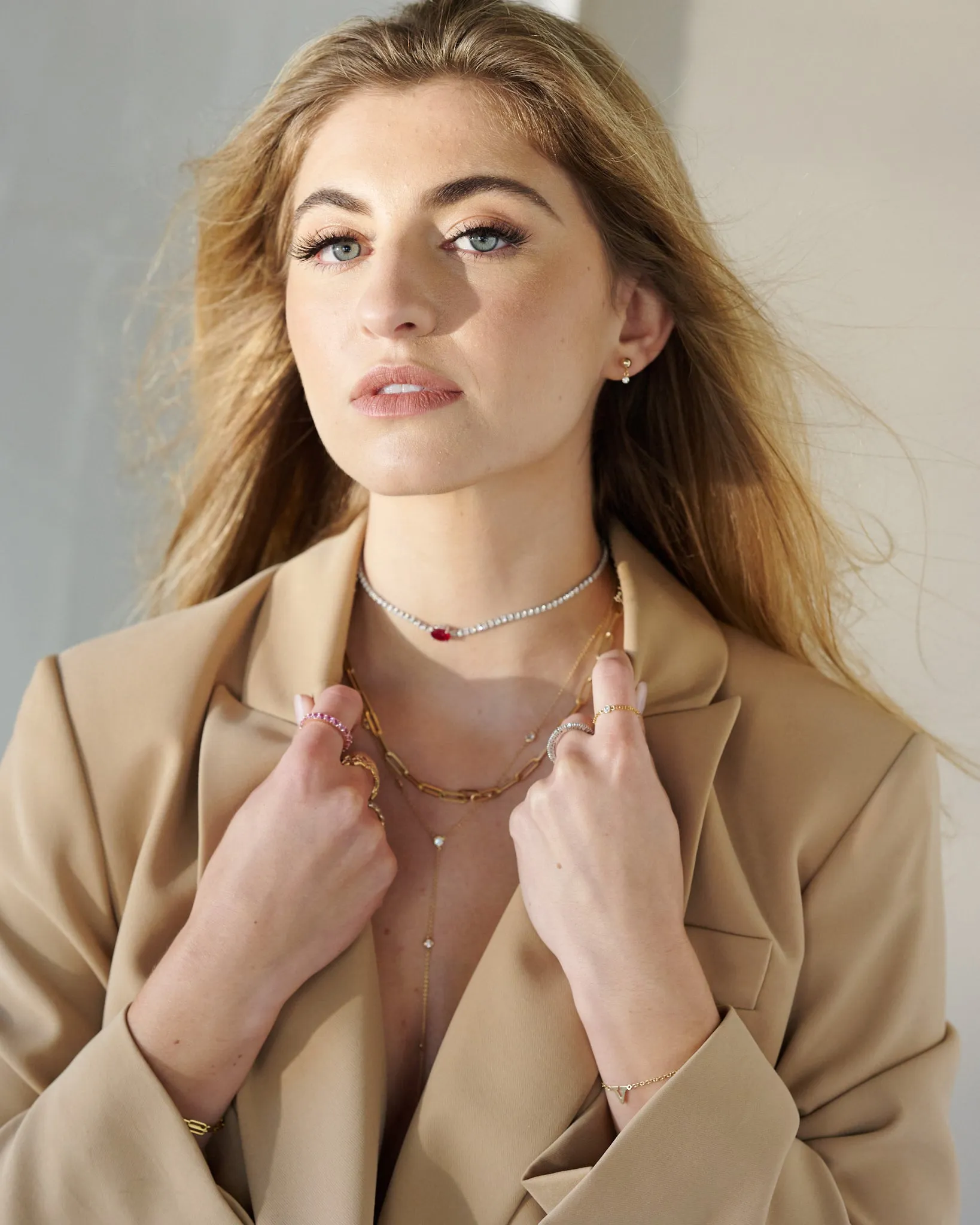 Ruby and Diamond Tennis Choker