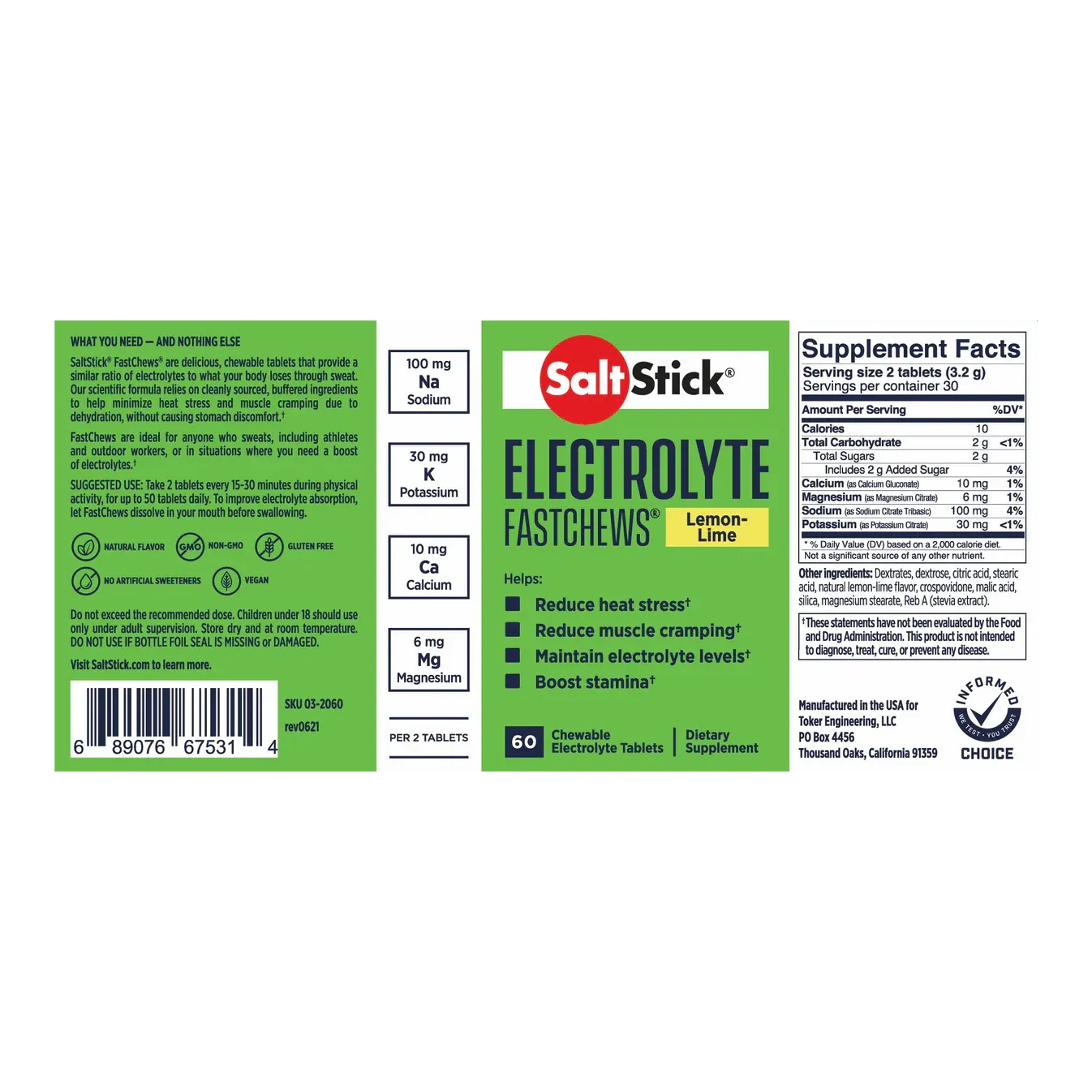 SaltStick FastChew - 60 Unit Bottle