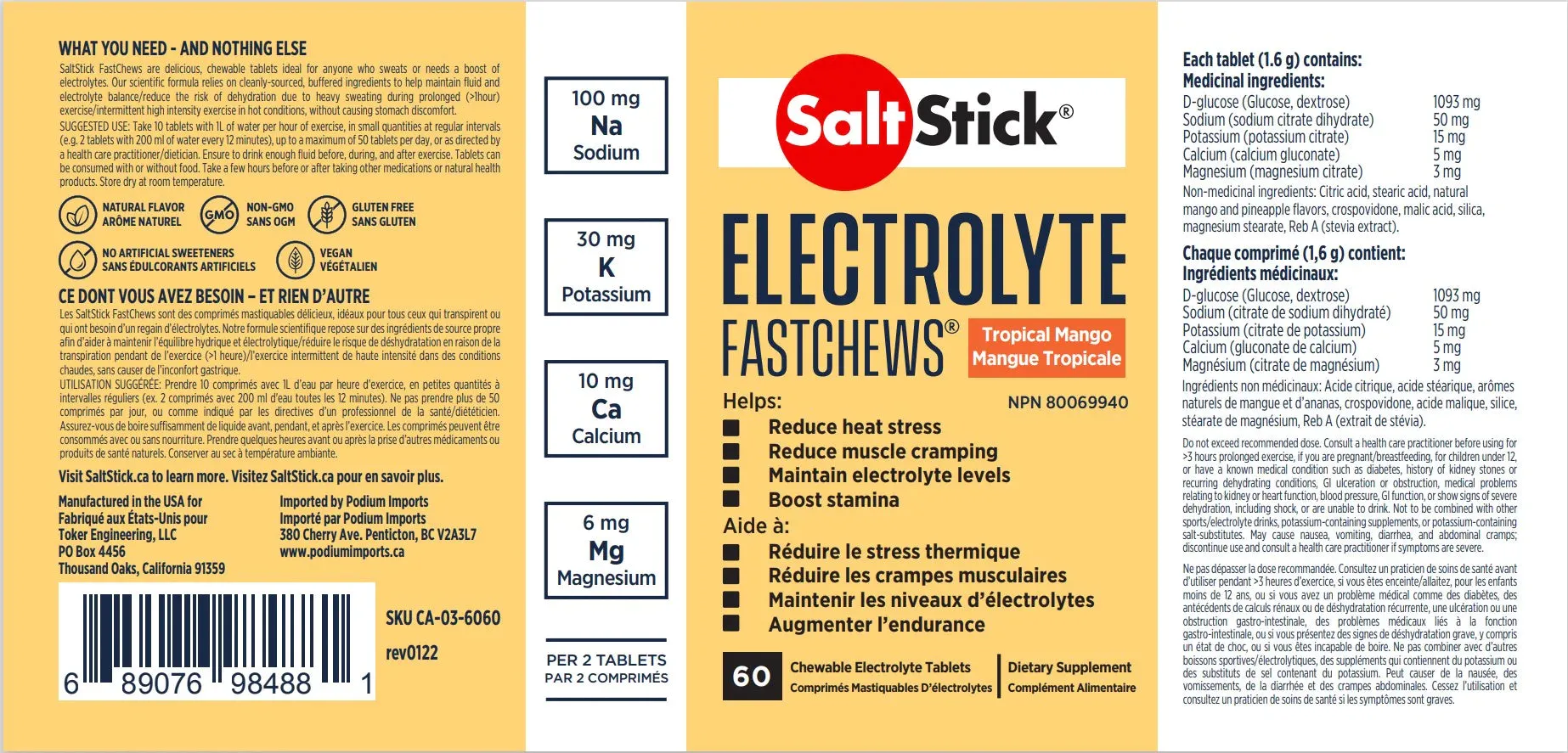 SALTSTICK FastChews - Tropical Mango (10ct)