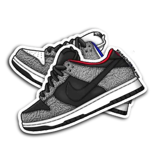 SB Dunk Low "Supreme Black" Sneaker Sticker