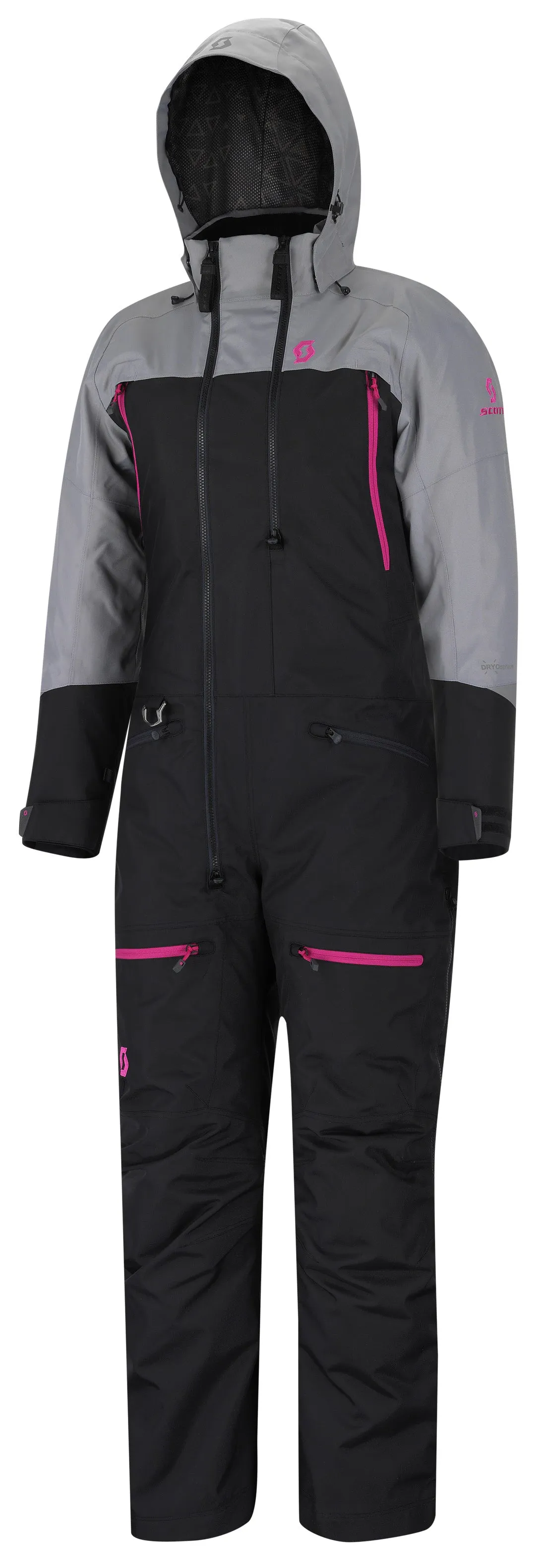 Scott Womens Roop Dryo Monosuit Winter One-Piece - Black/Neutral Grey