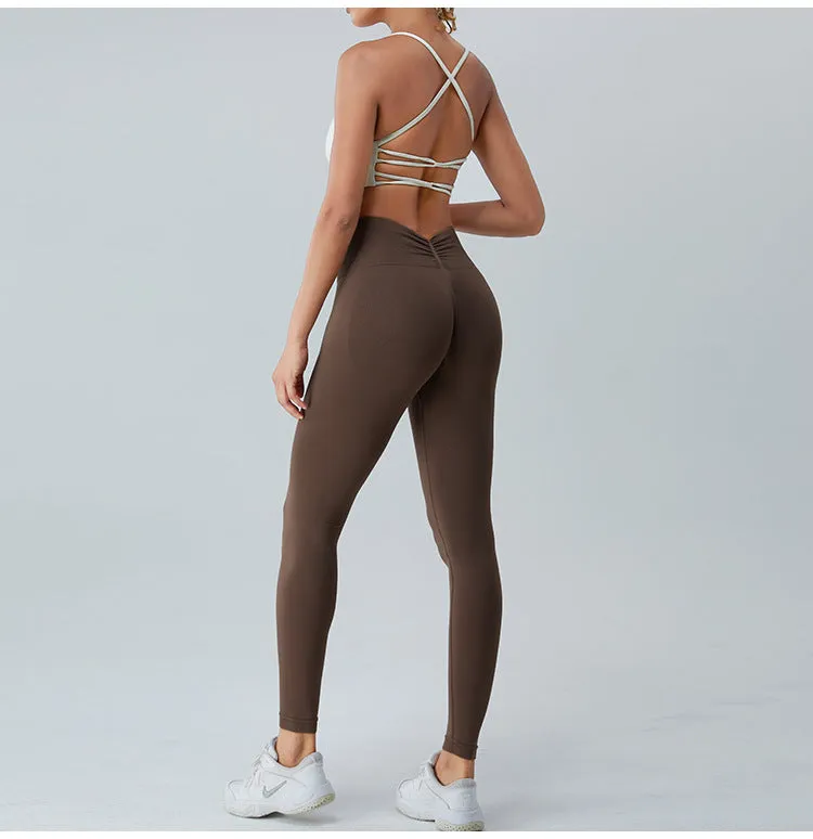 Seamless Nude Feel Yoga Clothes Women's Quick-drying Running Workout Bra trendy