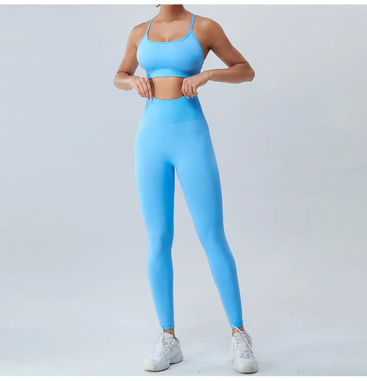 Seamless Nude Feel Yoga Clothes Women's Quick-drying Running Workout Bra trendy